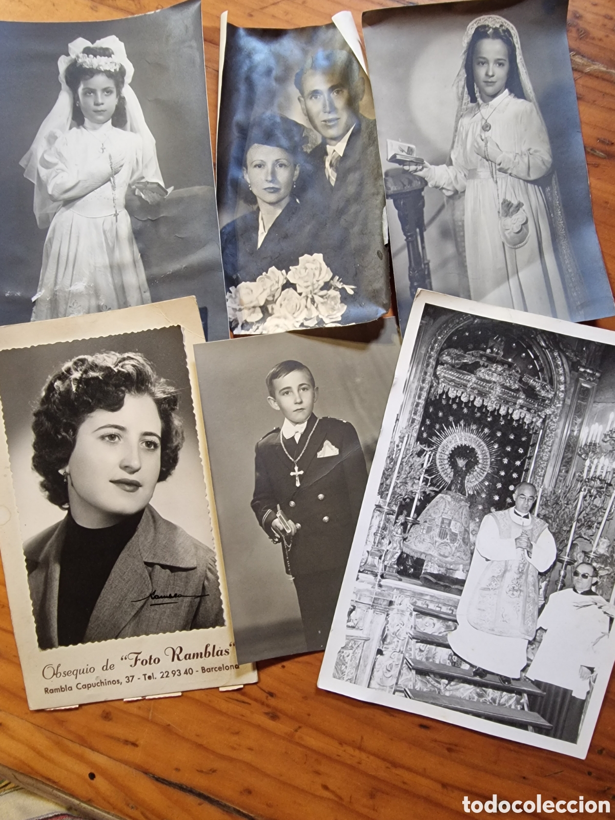 Alte Fotografie: Lote 6,antiguas fotos,comuni&oacute;n ni&ntilde;os entre otras,a&ntilde;os 50-60
