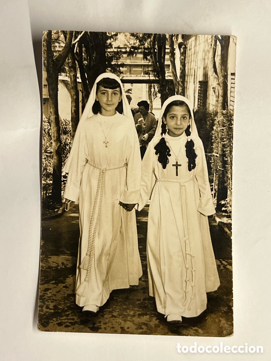 Fotografia antica: BARCELONA. Fotograf&iacute;a Ni&ntilde;os de Primera Comuni&oacute;n.. F. de Roa (h.1960?) Med&iacute;das: 14 x 9