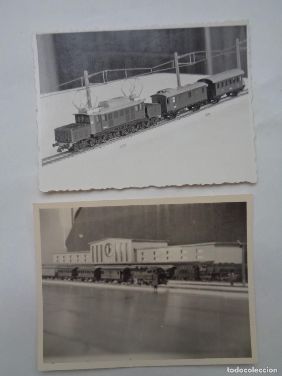 Fotografia antica: LOTE DE 2 FOTOS DE MAQUETA DE TREN , A&Ntilde;OS 50