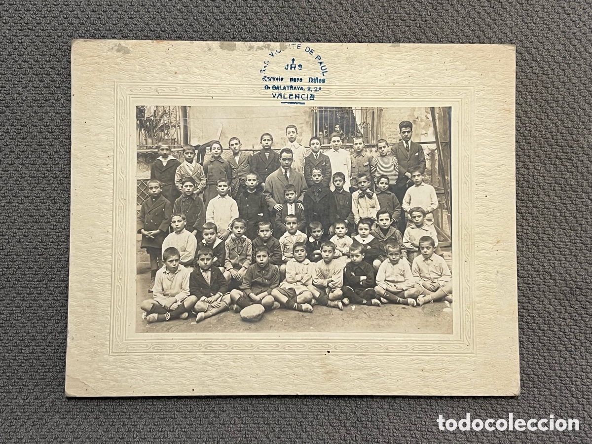 Photographie ancienne: VALENCIA. San Vicente de Pa&uacute;l, Colegio para ni&ntilde;os (h.1930?) Med&iacute;das: 20 x 24 cm.,