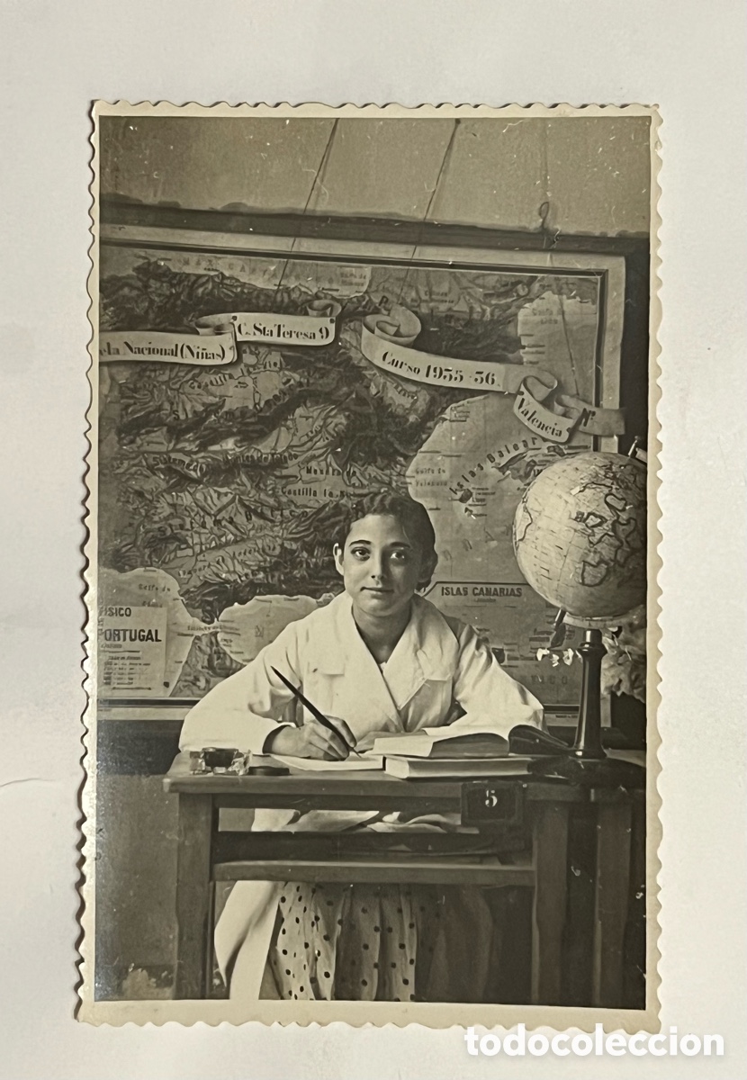 Fotografia antica: VALENCIA. Recuerdo Escolar. Escuela Nacional de Ni&ntilde;as . Curso 1955-1956, Foto Art..