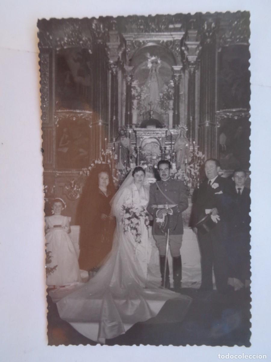 Fotografia antiga: FOTO DE BODA DE UN MILITAR . DE CRISTOBAL , BAEZA ( JAEN )