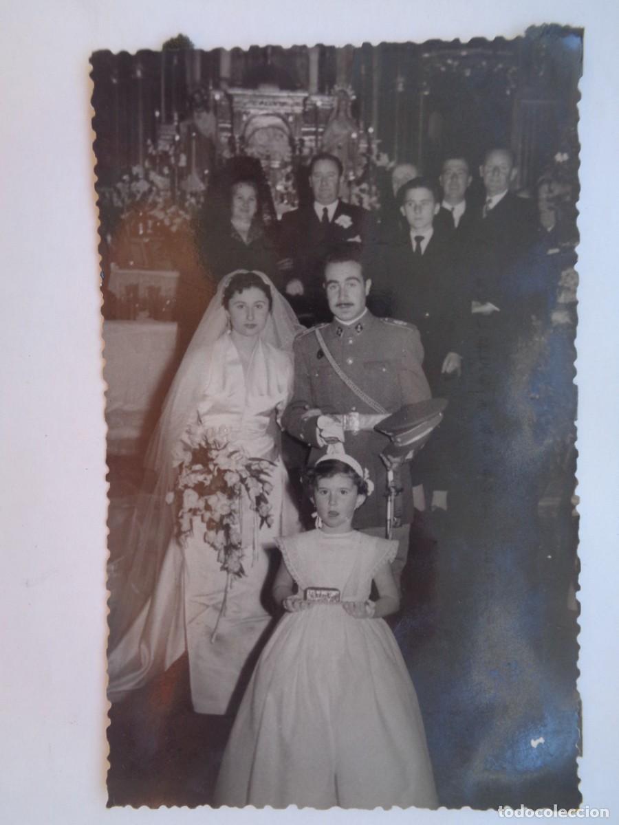 Fotografia antiga: FOTO BODA MILITAR . DE CRISTOBAL , BAEZA ( JAEN )