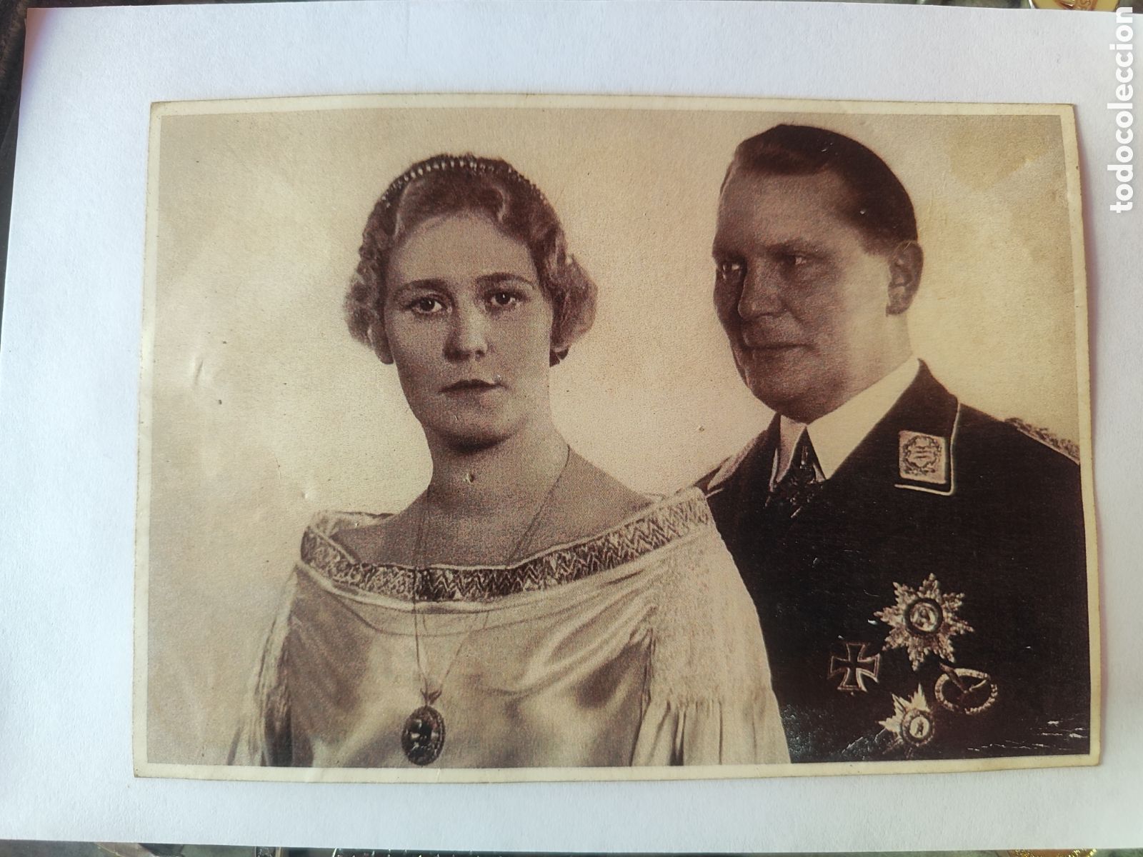 Fotograf&iacute;a antigua: fotograf&iacute;a antigua Hermann G&ouml;ering y Emma G&ouml;erin boda