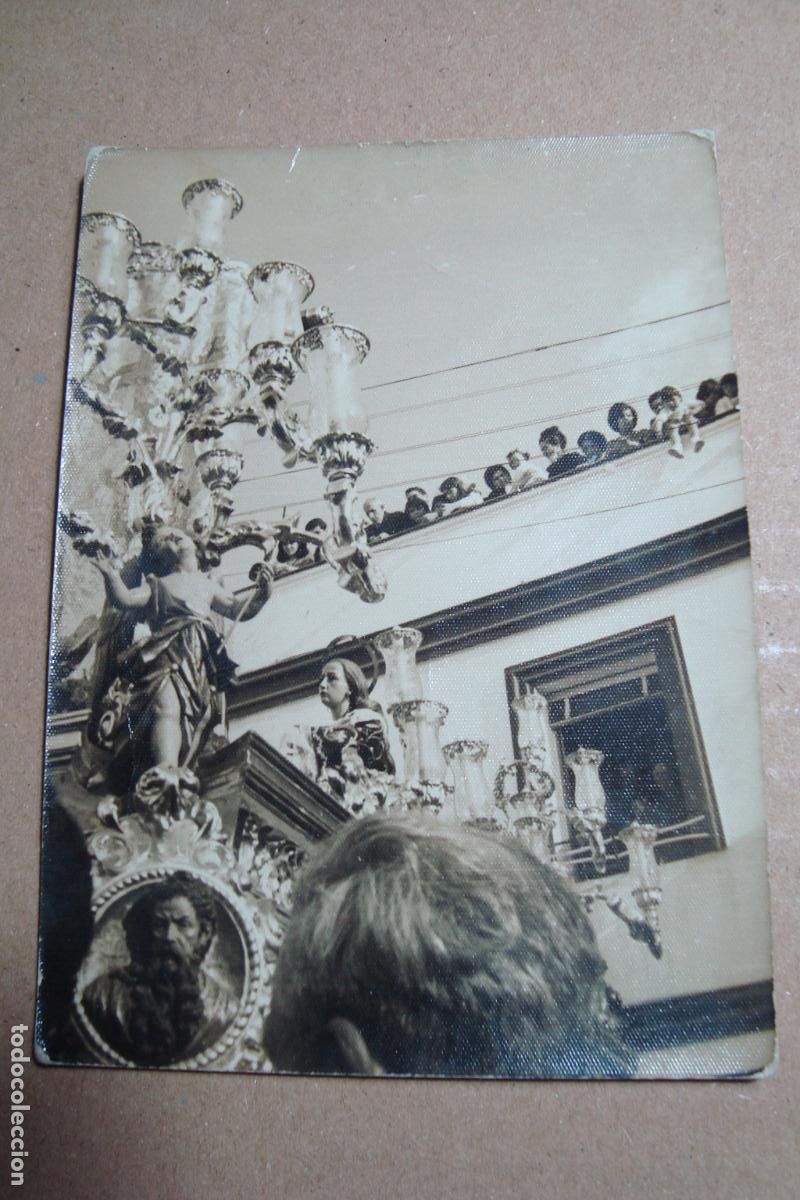 Fotograf&iacute;a antigua: ANTIGUA FOTOGRAFIA LA DOLOROSA DE SALZILLO?? EN PROCESION. MURCIA A&Ntilde;OS 60?