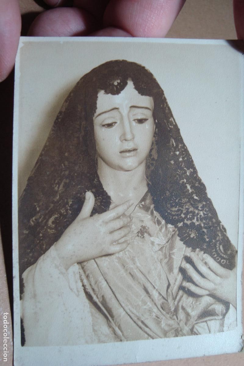 Fotograf&iacute;a antigua: ANTIGUA FOTOGRAFIA VIRGEN CON MANTILLA SIN IDENTIFICAR. 1964