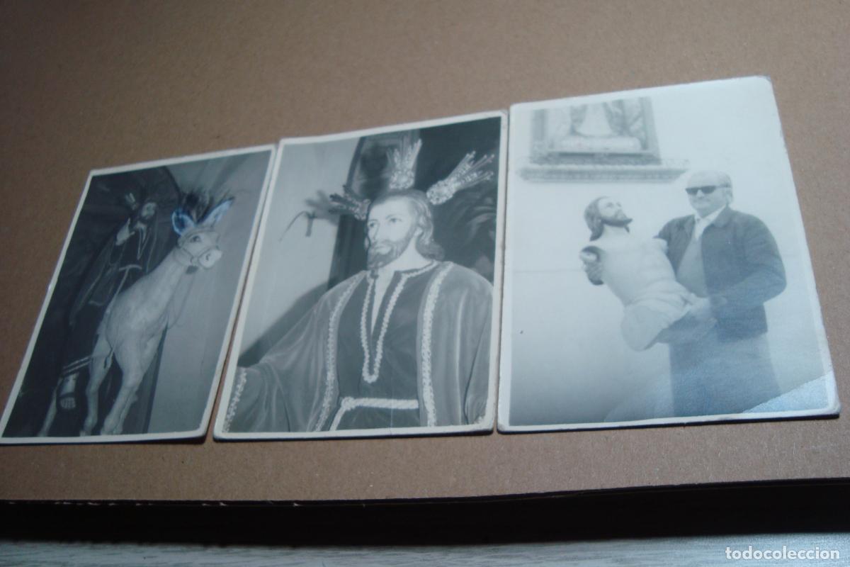 Photographie ancienne: TRES ANTIGUAS FOTOGRAFIAS CRISTO EN BURRO SIN IDENTIFICAR A&Ntilde;OS 60.