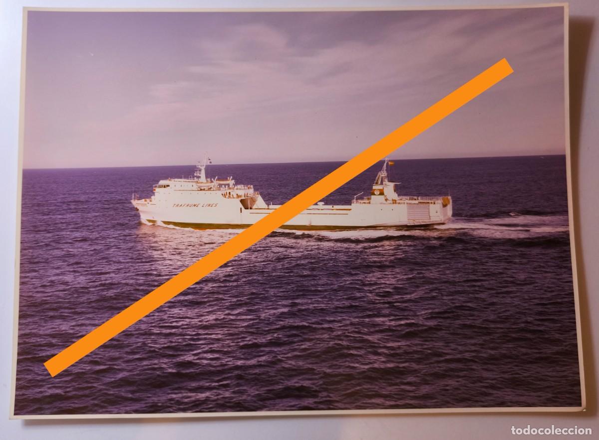 Fotograf&iacute;a antigua: Antigua fotograf&iacute;a. Barco buque Rolon Norte. Trafume Lines. Valencia. A&ntilde;os 80