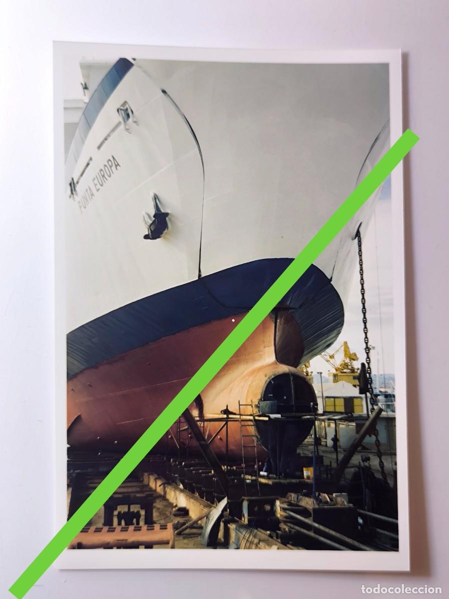 Fotograf&iacute;a antigua: Antigua fotograf&iacute;a. Reparaci&oacute;n Barco ferry de pasajeros y carga rodada Punta Europa. A&ntilde;os 90