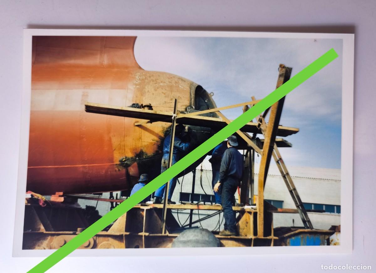 Fotograf&iacute;a antigua: Antigua fotograf&iacute;a. Reparaci&oacute;n Barco ferry de pasajeros y carga rodada Punta Europa. A&ntilde;os 90