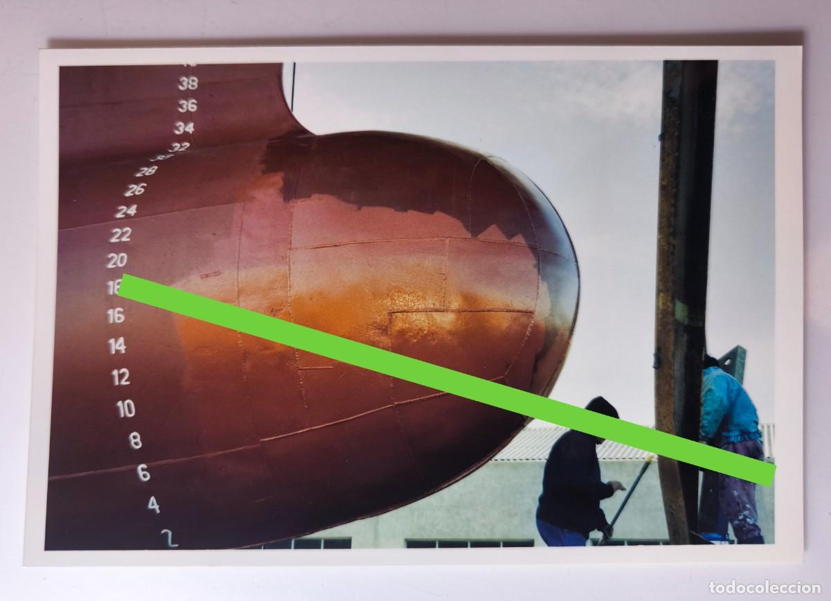 Fotograf&iacute;a antigua: Antigua fotograf&iacute;a. Reparaci&oacute;n Barco ferry de pasajeros y carga rodada Punta Europa. A&ntilde;os 90