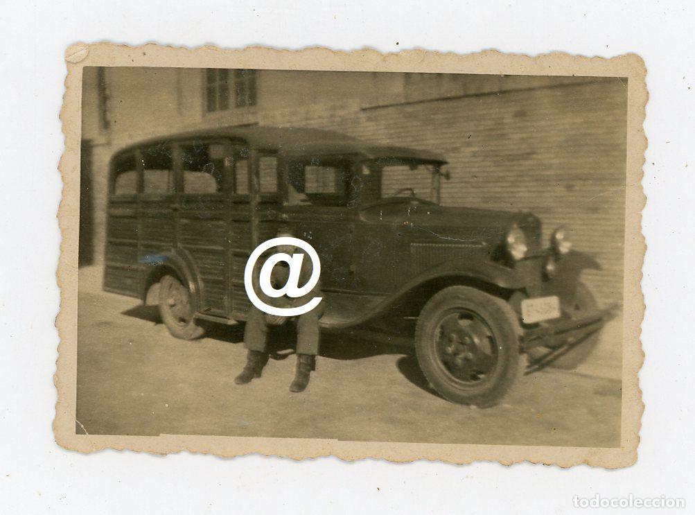 Fotograf&iacute;a antigua: FOTO CAMION VIAJERA AUTOCAR AUTOBUS MATRICULA EJERCITO TIERRA