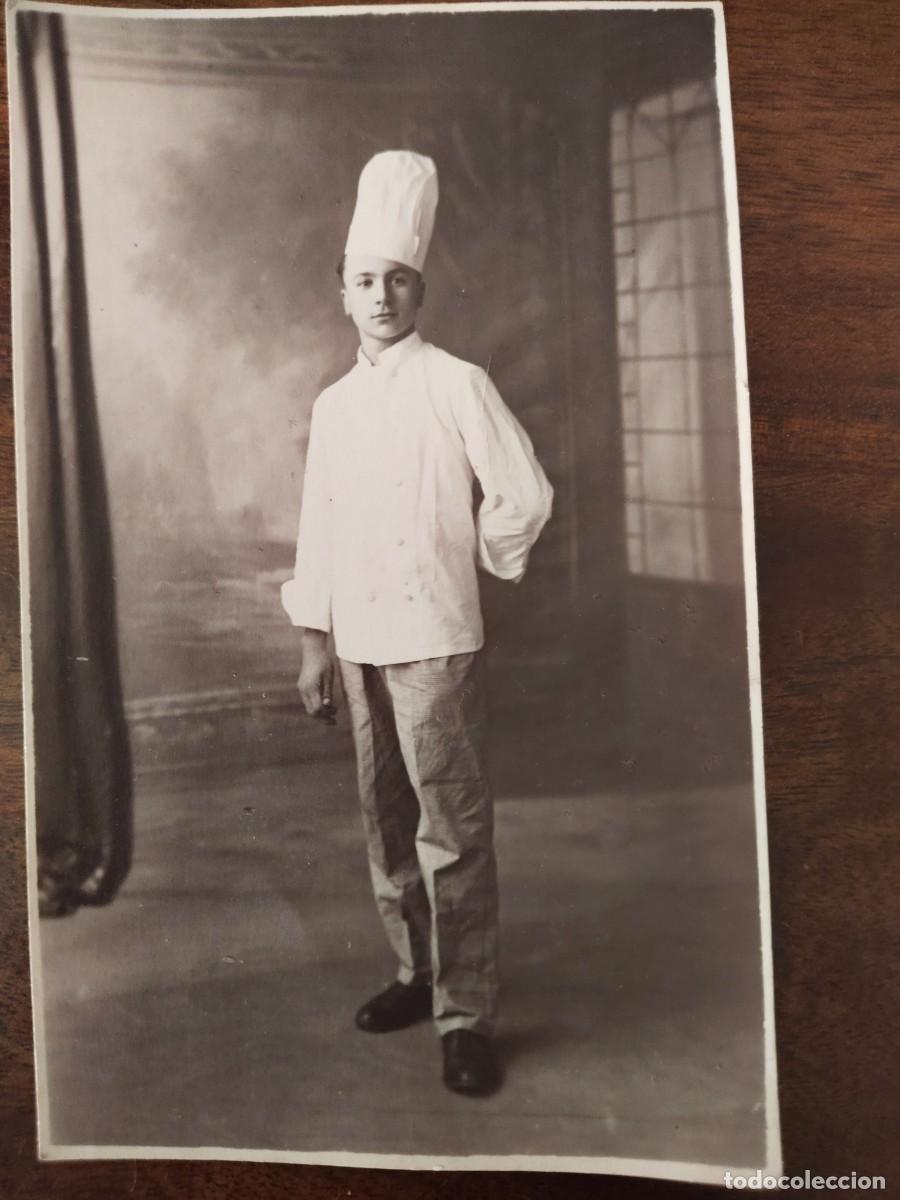 Fotografia antiga: Foto Original de Cocinero. Francia Principios del XX.
