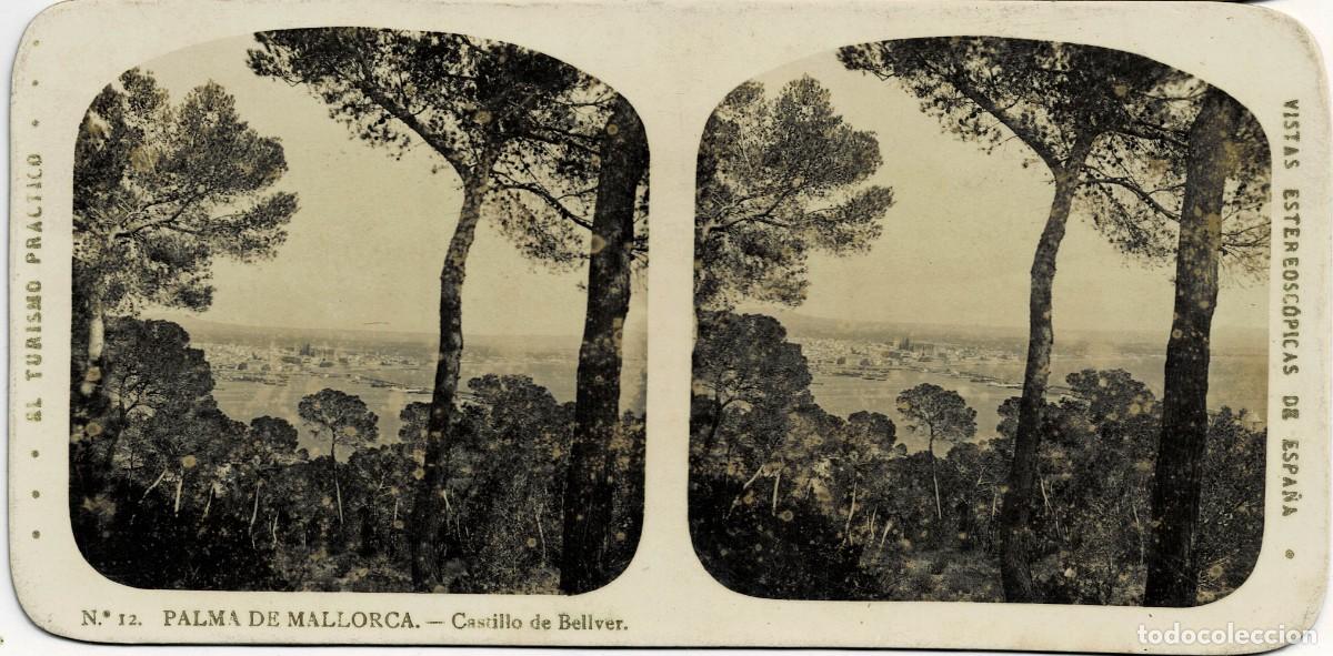Fotograf&iacute;a antigua: FOTOGRAF&Iacute;A ESTEREOSCOPICA PALMA DE MALLORCA. CASTILLO DE BELLVER. P-ESTEO-393