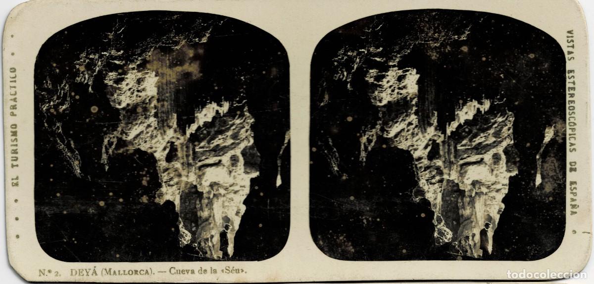 Fotograf&iacute;a antigua: FOTOGRAF&Iacute;A ESTEREOSCOPICA DEY&Aacute; MALLORCA. CUEVA DE LA S&Eacute;N. P-ESTEO-395