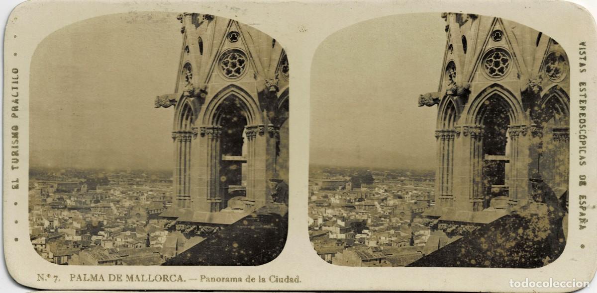 Fotograf&iacute;a antigua: FOTOGRAF&Iacute;A ESTEREOSCOPICA PALMA DE MALLORCA. PANORAMA DE LA CIUDAD. P-ESTEO-397