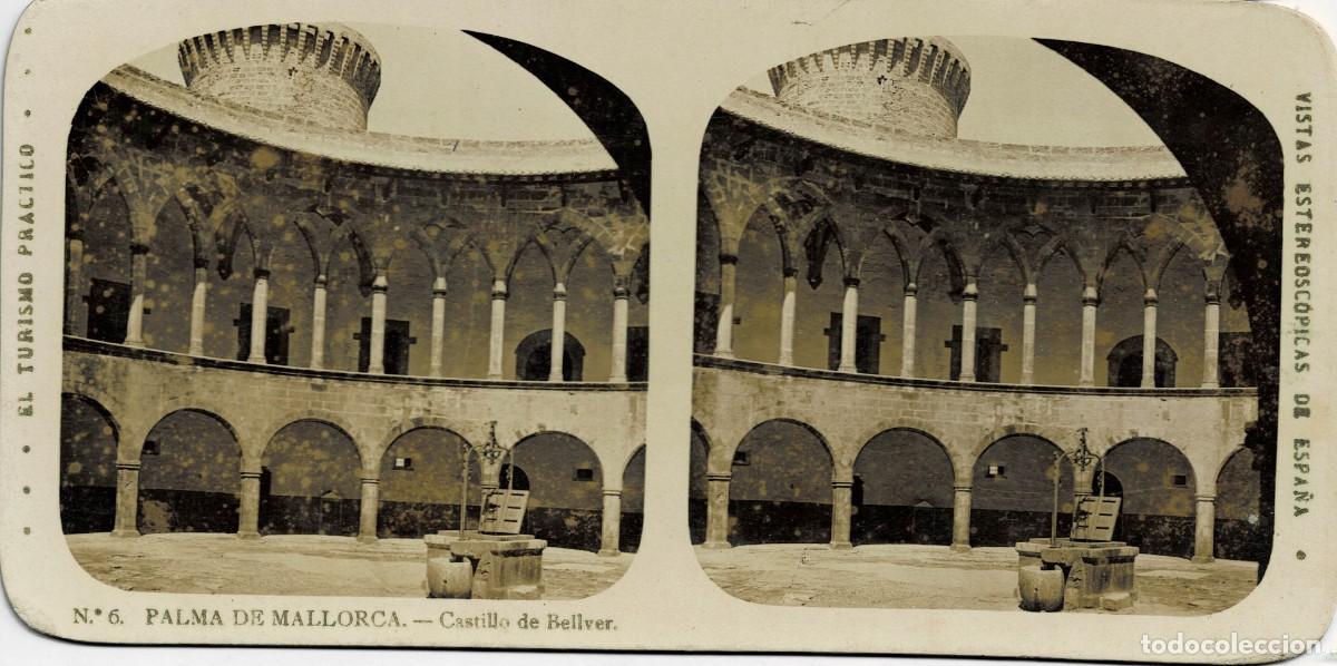 Fotograf&iacute;a antigua: FOTOGRAF&Iacute;A ESTEREOSCOPICA PALMA DE MALLORCA. CASTILLO DE BELLVER. P-ESTEO-399