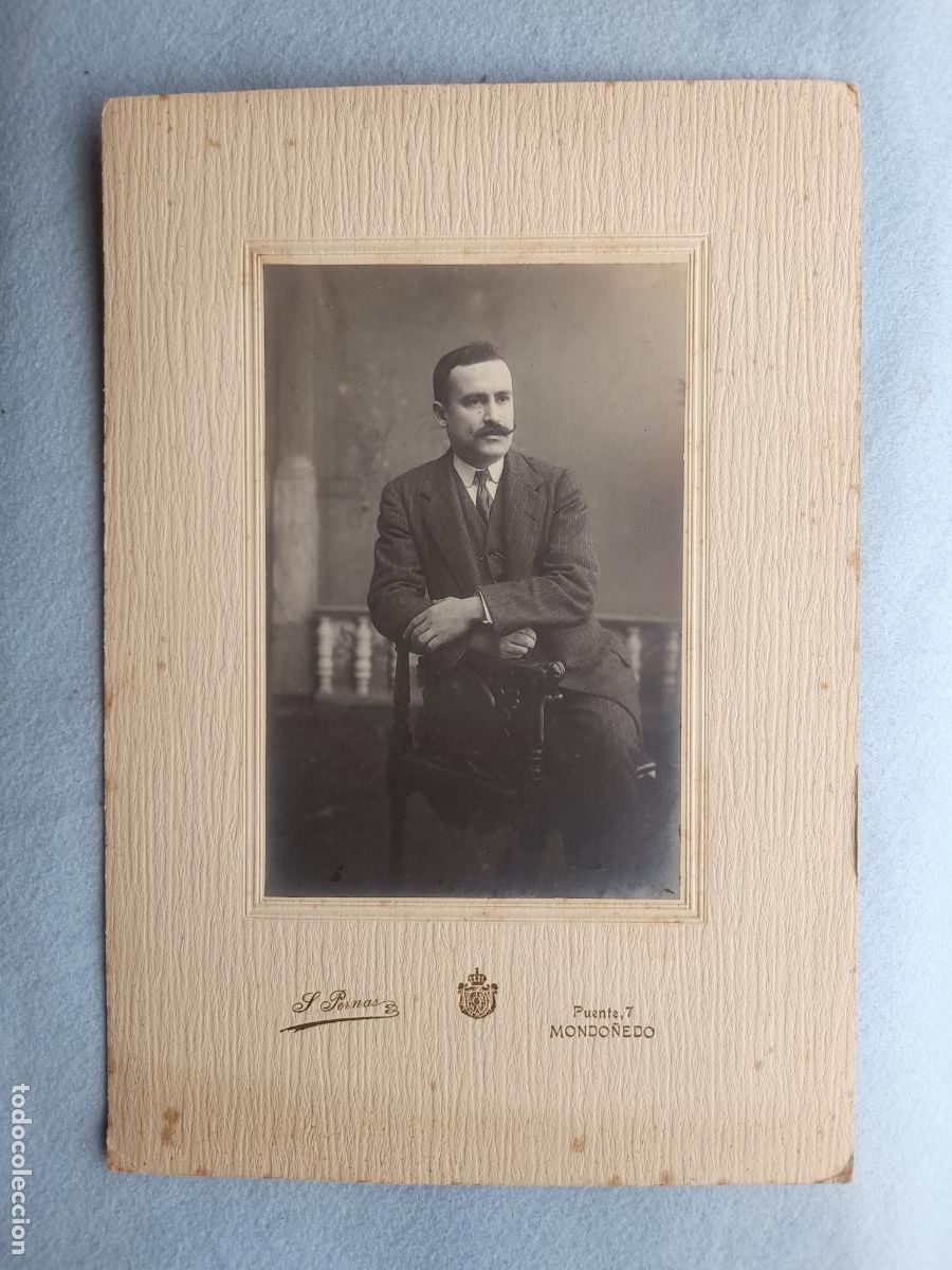Alte Fotografie: Fotograf&iacute;a antigua de Caballero. Mondo&ntilde;edo. Lugo.