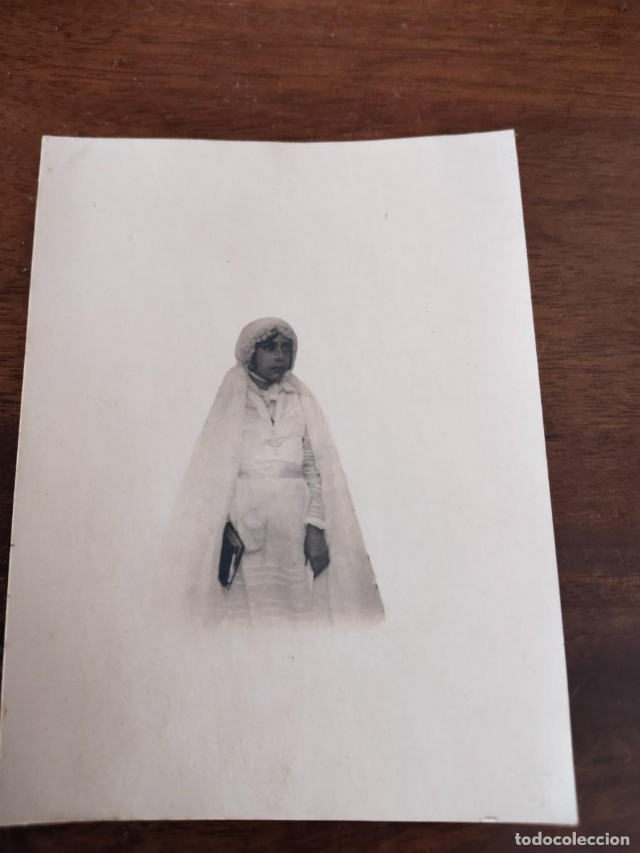 Fotografia antiga: Antigua fotograf&iacute;a Ni&ntilde;a de Comuni&oacute;n. Principios del XX.