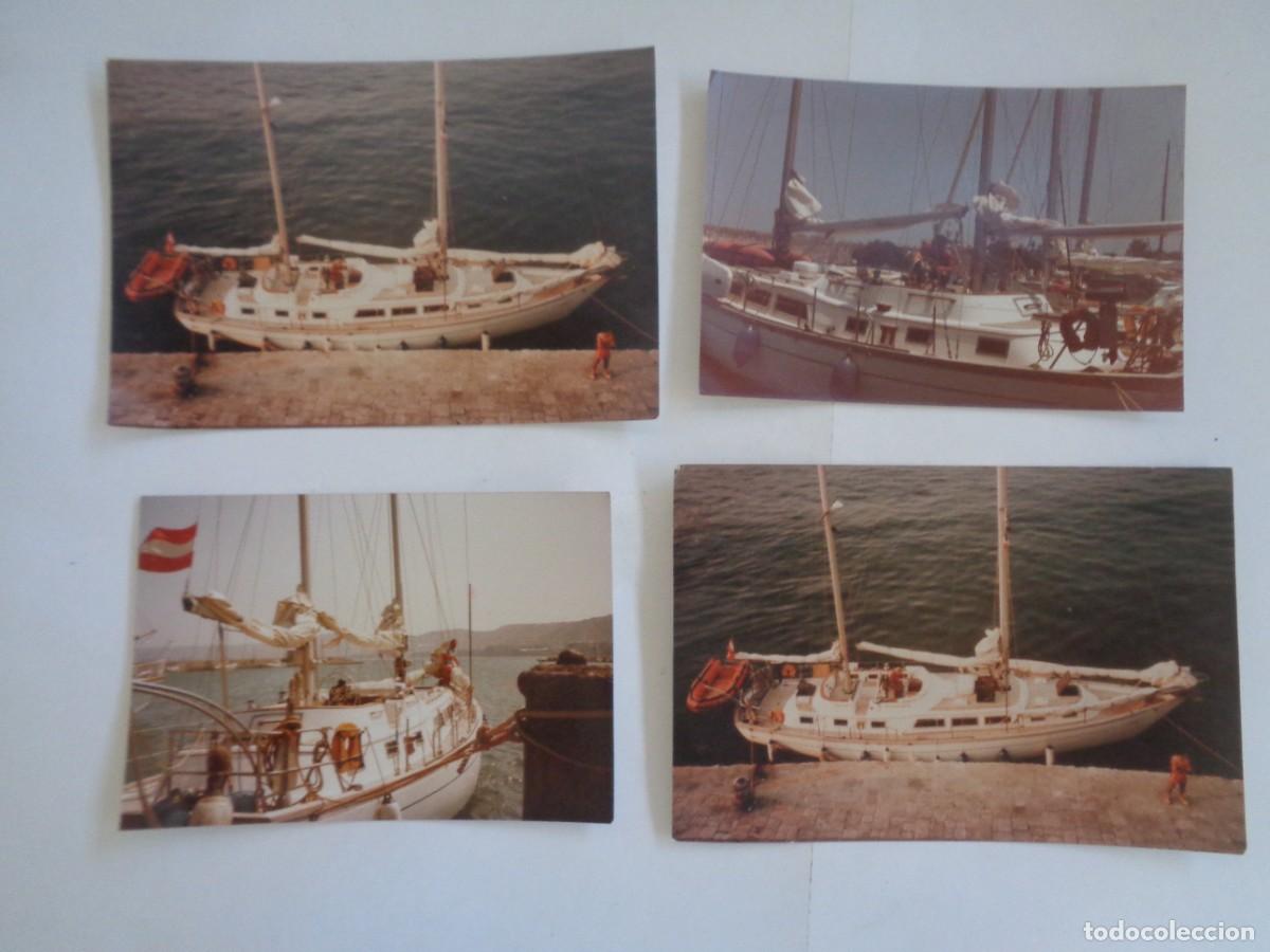 Antique Photography: LOTE DE 4 FOTOS DE BARCO VELERO