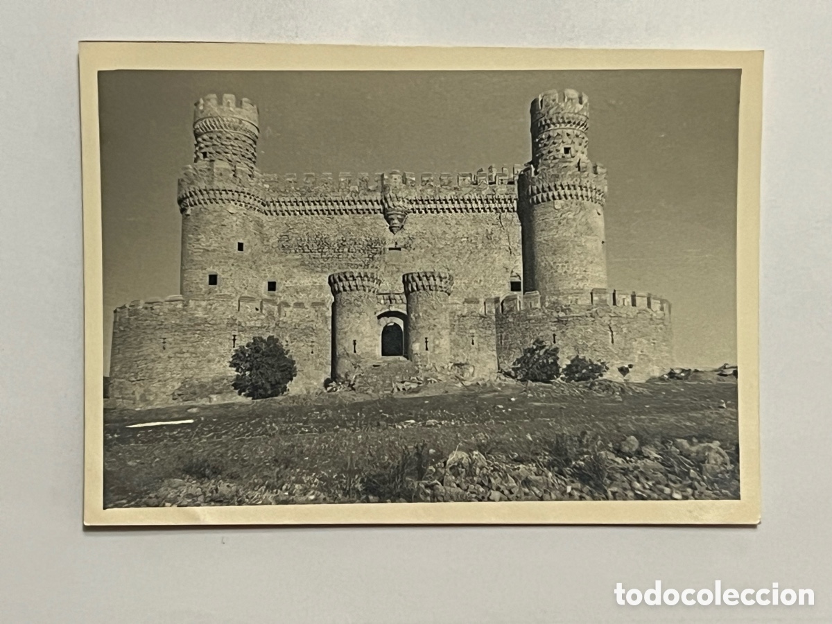 Fotograf&iacute;a antigua: Castillo nuevo de Manzanares el Real. Madrid. Fotograf&iacute;a (a.1958) Med&iacute;das: 10 x 7 cm