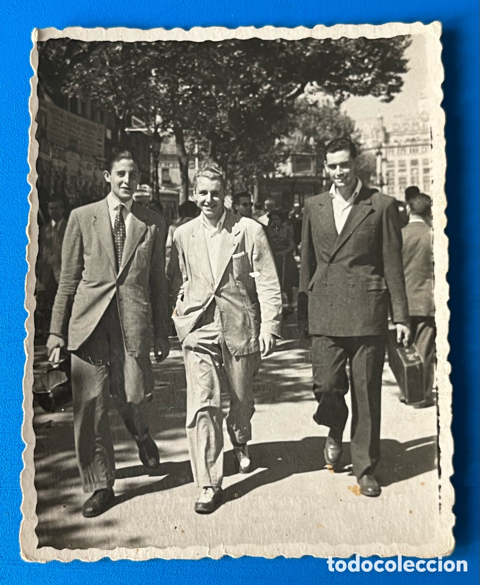 Alte Fotografie: Fotograf&iacute;a antigua en blanco y negro - Hombres con traje