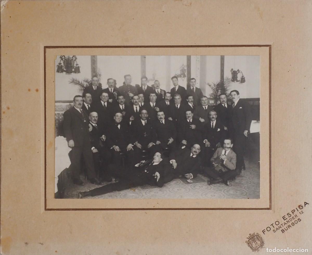 Fotograf&iacute;a antigua: ANTIGUA FOTOGRAF&Iacute;A DE REUNI&Oacute;N DE CABALLEROS. FOTO ESPIGA. BURGOS
