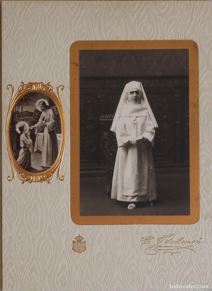 Fotograf&iacute;a antigua: ANTIGUA FOTOGRAF&Iacute;A DE NI&Ntilde;A EN SU PRIMERA COMUNI&Oacute;N: E. IDELM&Oacute;N. BURGOS