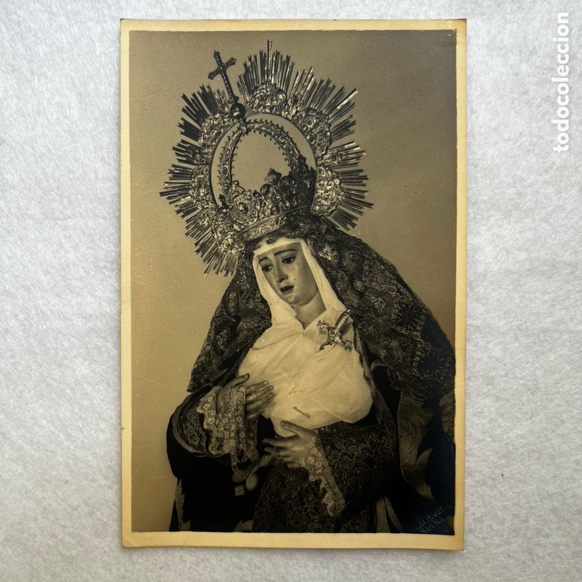 Fotograf&iacute;a antigua: SEMANA SANTA SEVILLA - FOTOGRAF&Iacute;A VIRGEN DEL SOCORRO / HDAD. AMOR