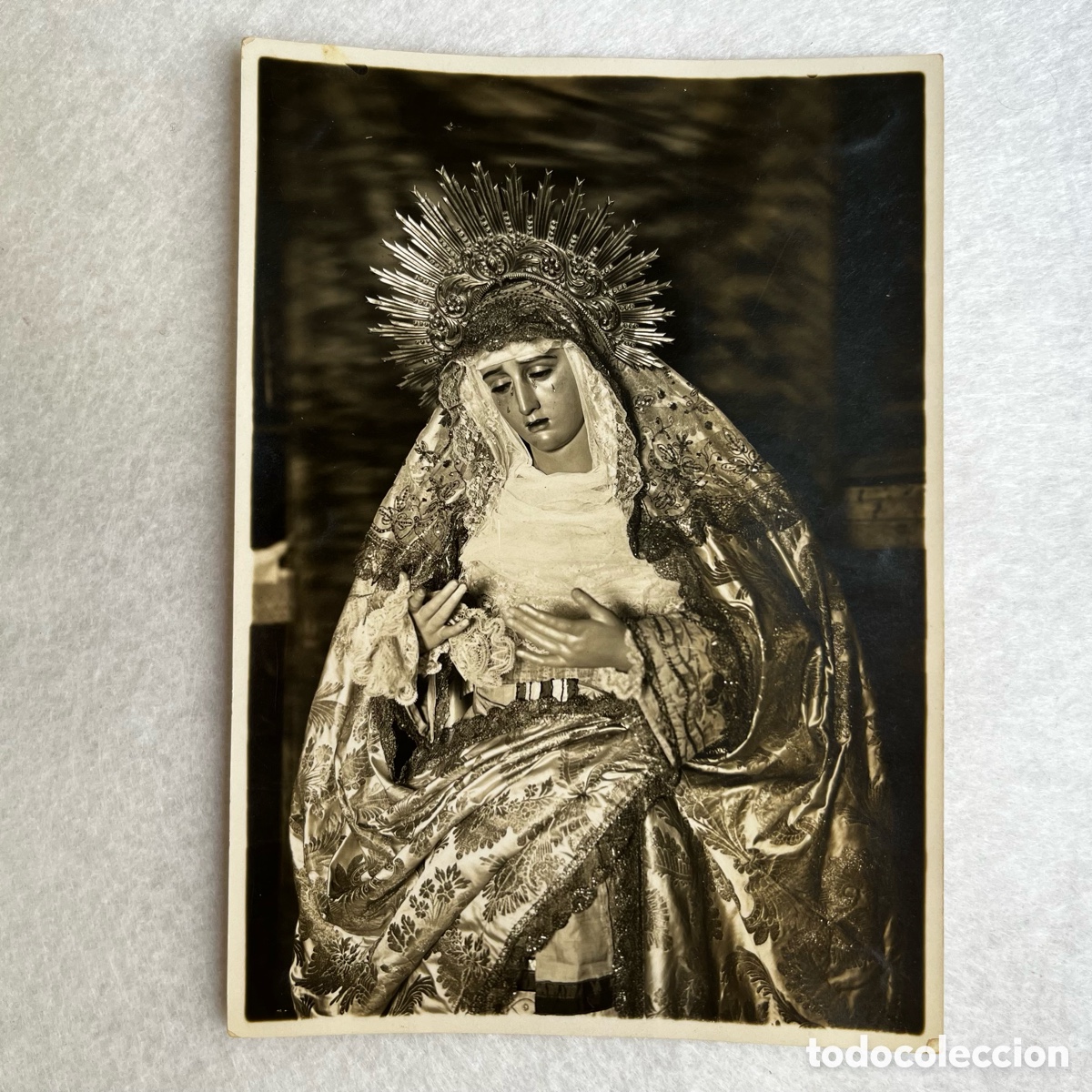 Fotograf&iacute;a antigua: SEMANA SANTA SEVILLA - FOTOGRAF&Iacute;A VIRGEN DE LA CARIDAD / HDAD. DEL BARATILLO