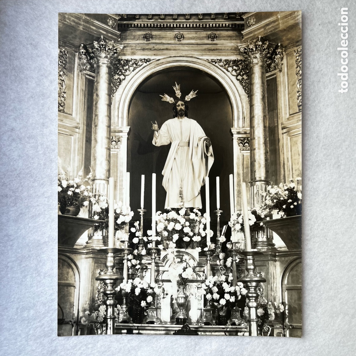 Fotograf&iacute;a antigua: SEMANA SANTA SEVILLA - FOTOGRAF&Iacute;A CRISTO CAUTIVO / HDAD. DE SANTA GENOVEVA