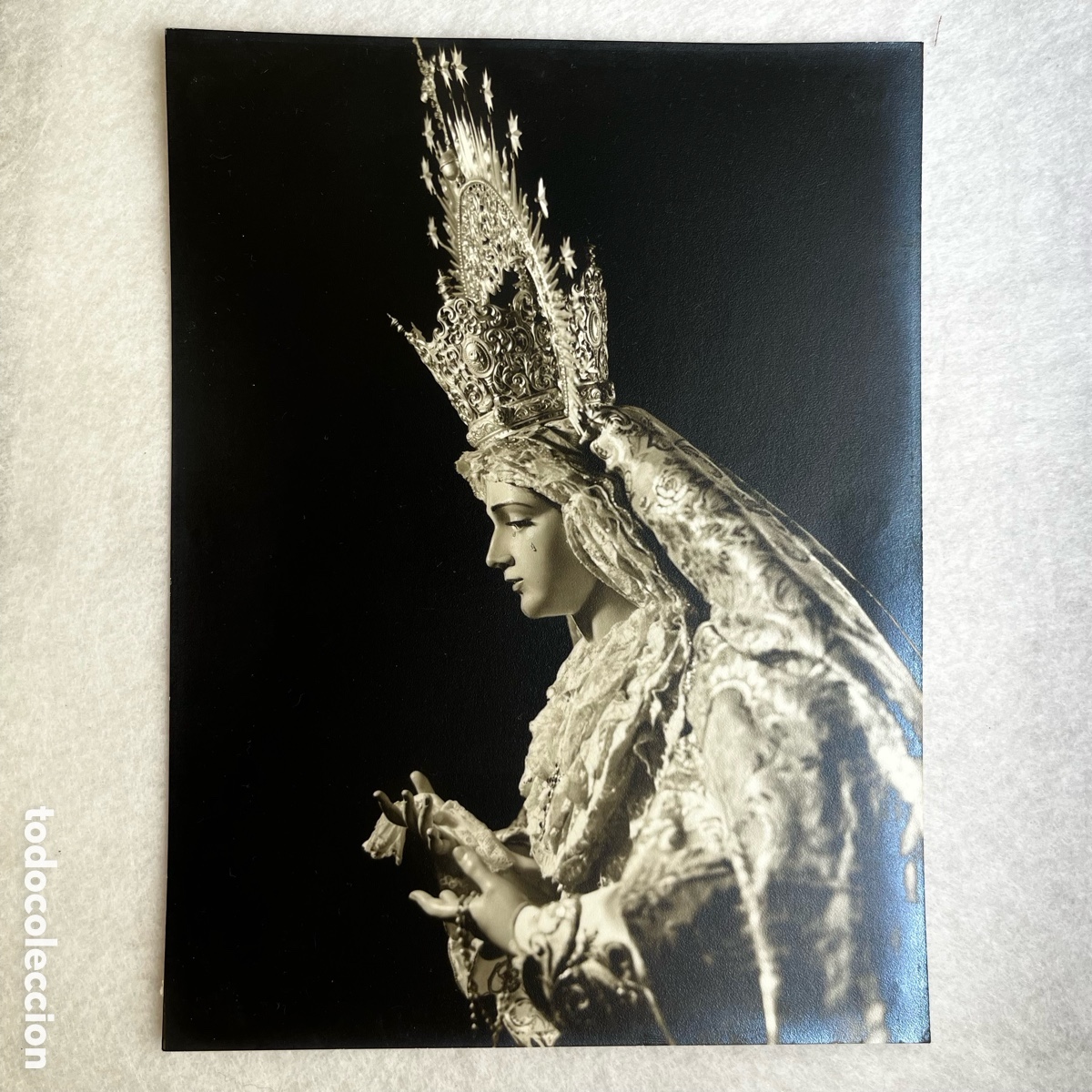 Fotograf&iacute;a antigua: SEMANA SANTA SEVILLA - FOTOGRAF&Iacute;A VIRGEN DE LA CONSOLACI&Oacute;N / HDAD. DE LA SED