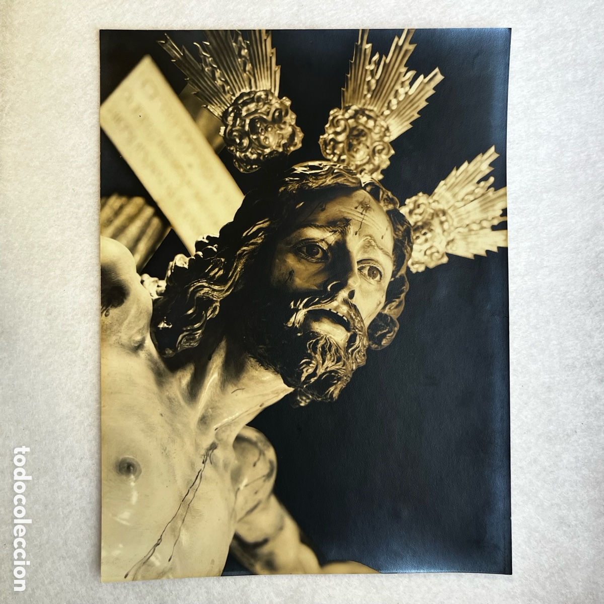 Fotograf&iacute;a antigua: SEMANA SANTA SEVILLA - FOTOGRAF&Iacute;A CRISTO DE LA SED / HDAD. DE LA SED