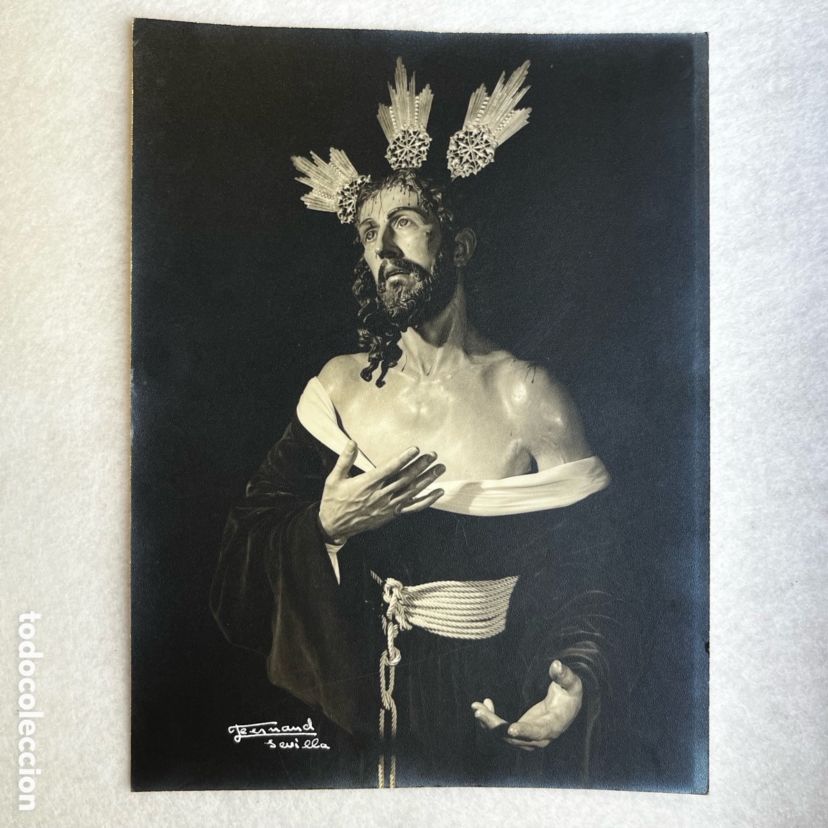 Fotograf&iacute;a antigua: SEMANA SANTA SEVILLA - FOTOGRAF&Iacute;A CRISTO HDAD. DE JES&Uacute;S DESPOJADO