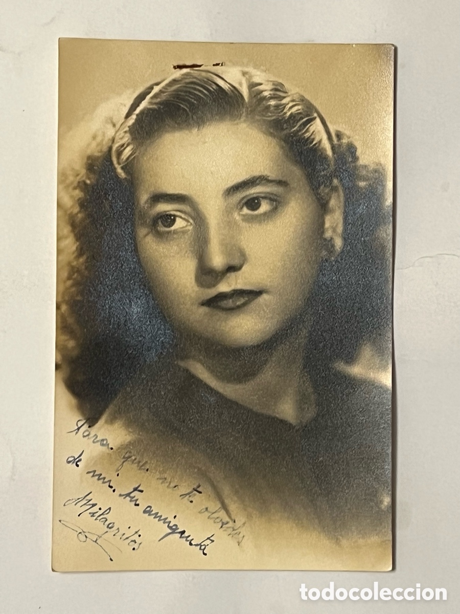 Fotograf&iacute;a antigua: VALENCIA. Fotograf&iacute;a la joven Milagritos.. Fotograf&iacute;a SaUs.. (h.1950?) Med&iacute;das: 14 x 9 cm.,