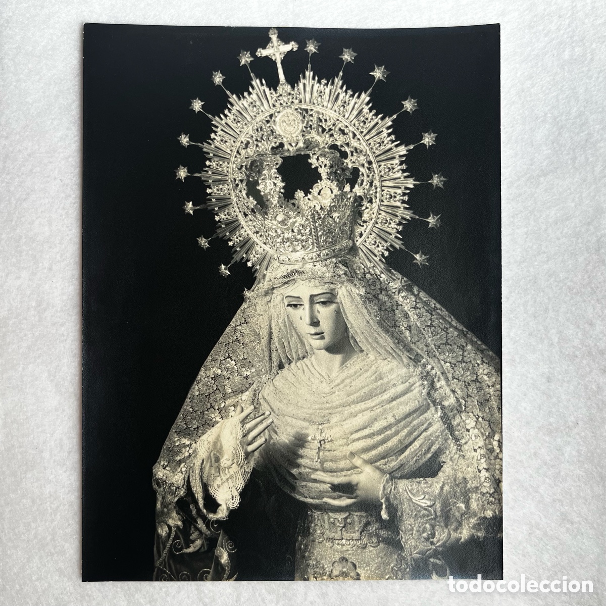 Fotograf&iacute;a antigua: SEMANA SANTA SEVILLA - FOTOGRAF&Iacute;A VIRGEN DEL ROC&Iacute;O / HDAD. BESO DE JUDAS
