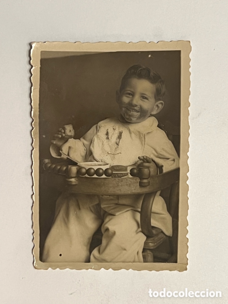 Fotograf&iacute;a antigua: ARANDA DE DUERO (Burgos) Fotograf&iacute;a el ni&ntilde;o Jos&eacute; Enrique (a.1953) Med&iacute;das: 6,5 x 8,5 cm