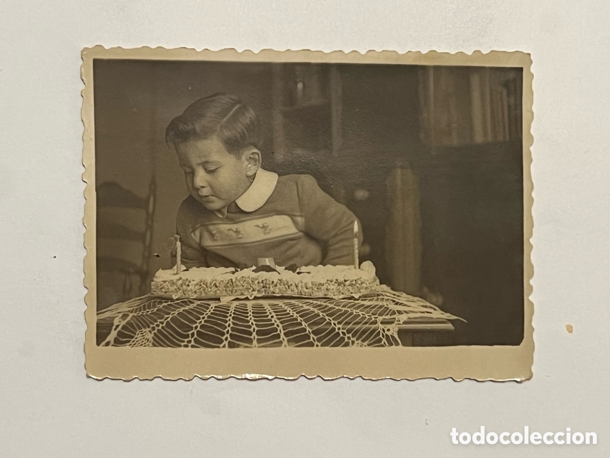 Fotograf&iacute;a antigua: ARANDA DE DUERO (Burgos) Fotograf&iacute;a Jos&eacute; Enrique celebrando se segundo cumplea&ntilde;os (a.1953)