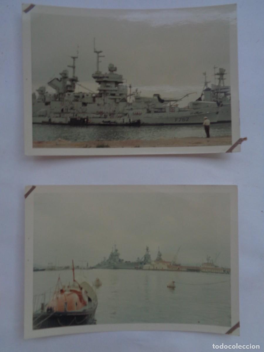 Fotograf&iacute;a antigua: LOTE DE 2 FOTOS DE BUQUES DE GUERRA