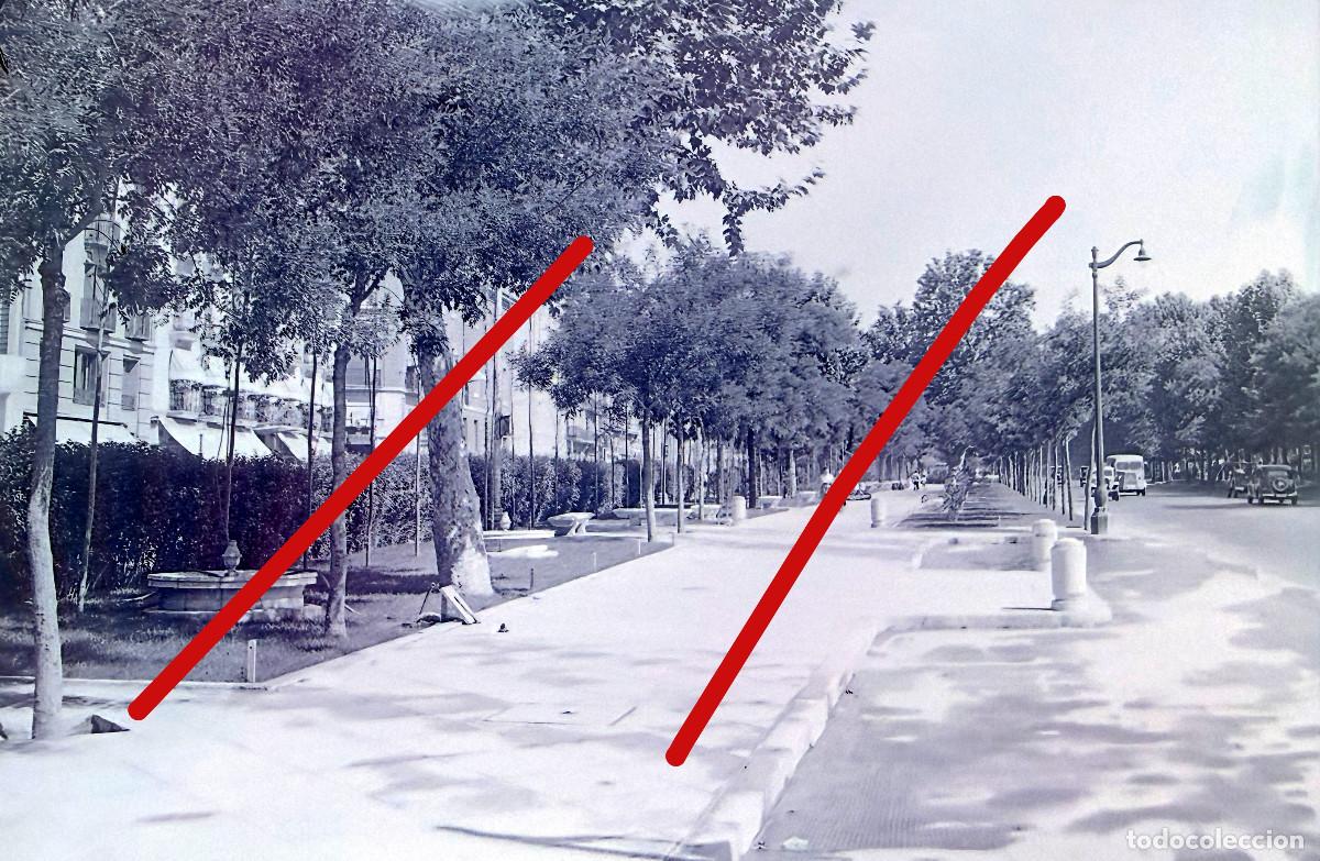 Fotograf&iacute;a antigua: Paseo del Prado Madrid A&ntilde;os 50 - Negativo de Celuloide
