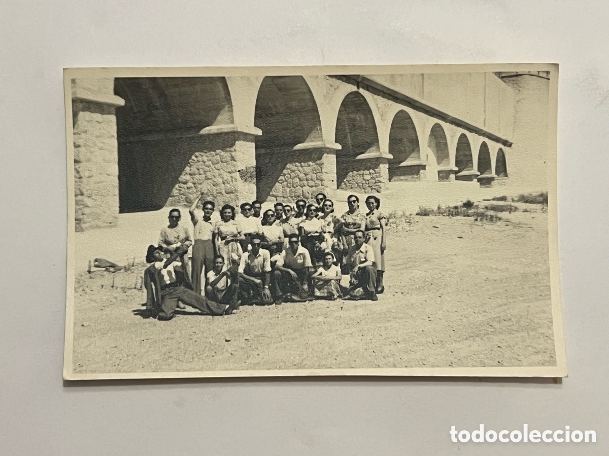 Fotograf&iacute;a antigua: LA CA&Ntilde;ADA, Valencia. Fotograf&iacute;a Grupo de excursi&oacute;nistas, Julio de 1954