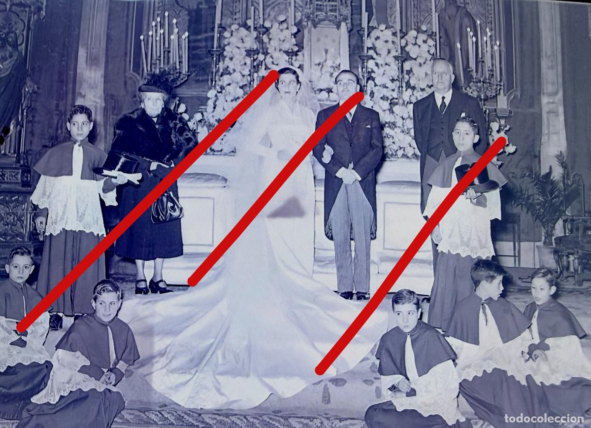 Fotograf&iacute;a antigua: Boda Iglesia San Jer&oacute;nimo el Real Madrid - Negativo de Celuloide