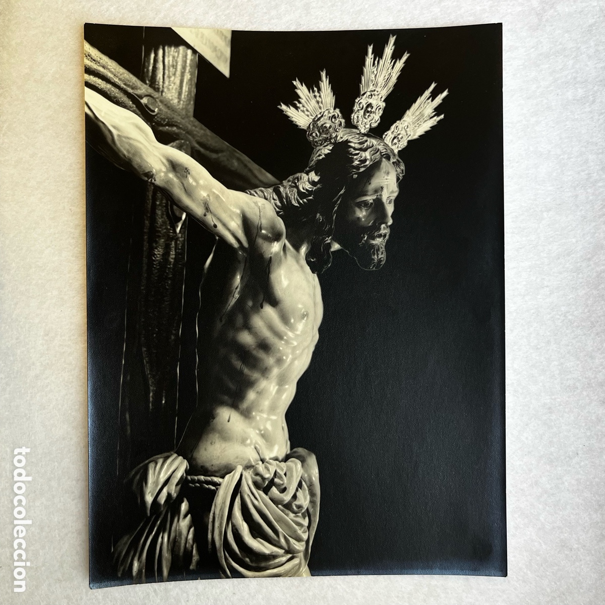 Fotograf&iacute;a antigua: SEMANA SANTA SEVILLA - FOTOGRAF&Iacute;A CRISTO DE LA SED / HDAD. DE LA SED