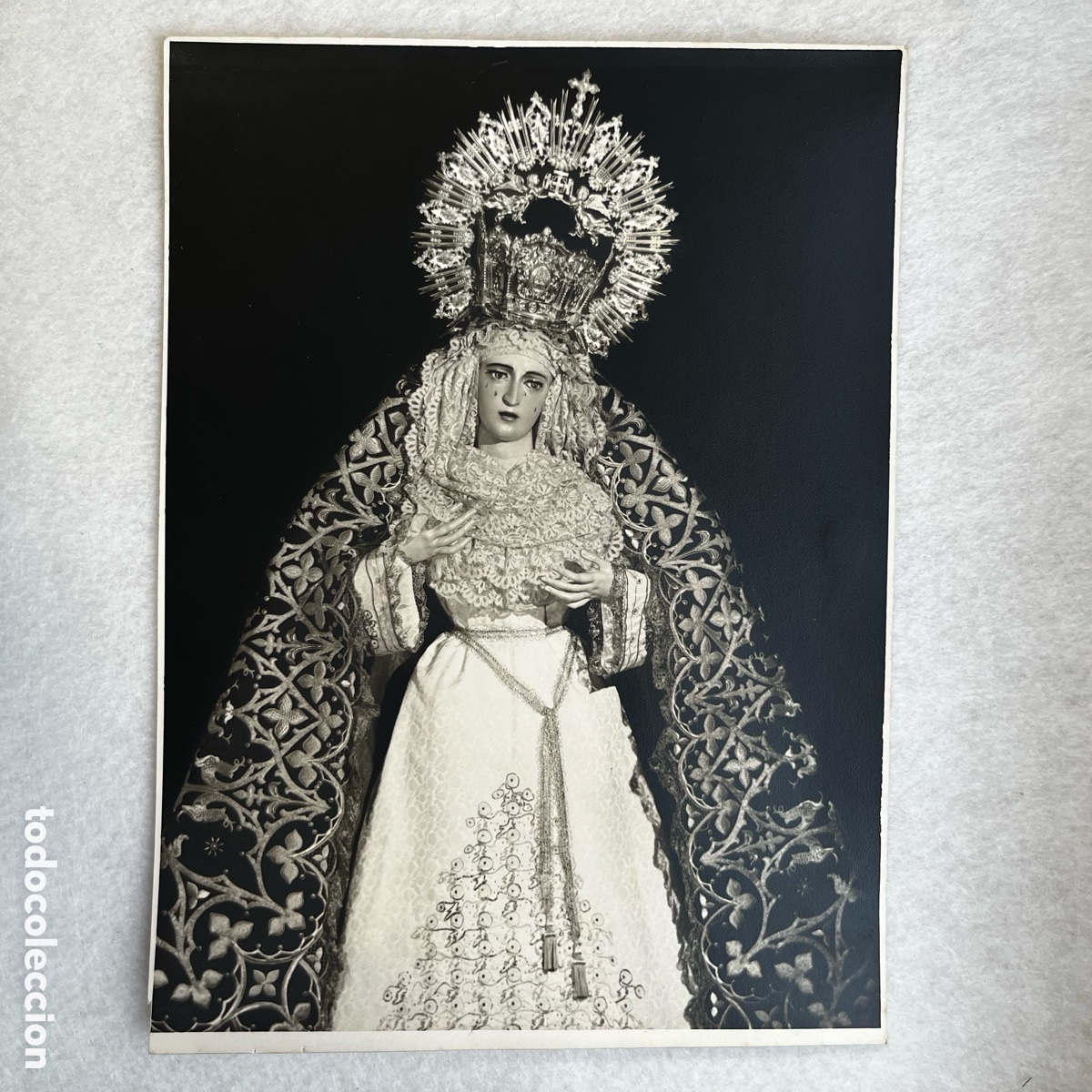 Fotograf&iacute;a antigua: SEMANA SANTA SEVILLA - FOTOGRAF&Iacute;A VIRGEN SE LOS DOLORES / HDAD. DE SANTA CRUZ