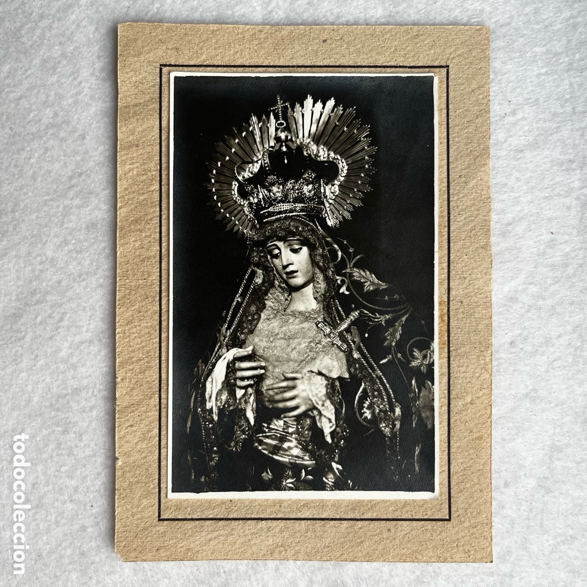 Fotograf&iacute;a antigua: SEMANA SANTA SEVILLA - FOTOGRAF&Iacute;A VIRGEN DE REGLA / HDAD. DE LOS PANADEROS