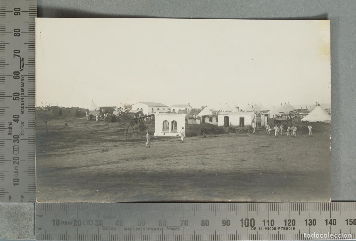 Fotograf&iacute;a antigua: FOTOGRAFIA POSTAL. CAMPAMENTO MILITAR. GUERRA DE AFRICA. hacia 1920