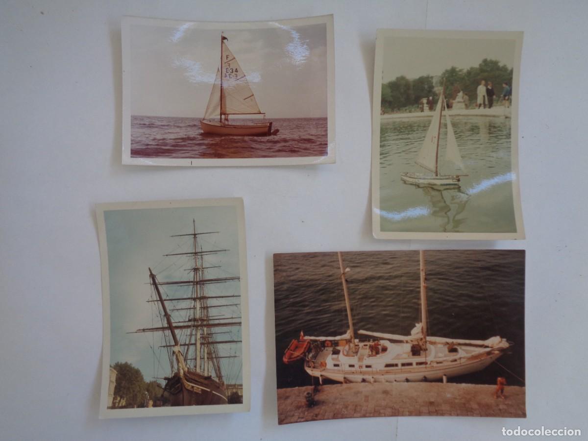 Alte Fotografie: LOTE DE 4 FOTOS DE BARCOS DE VELA