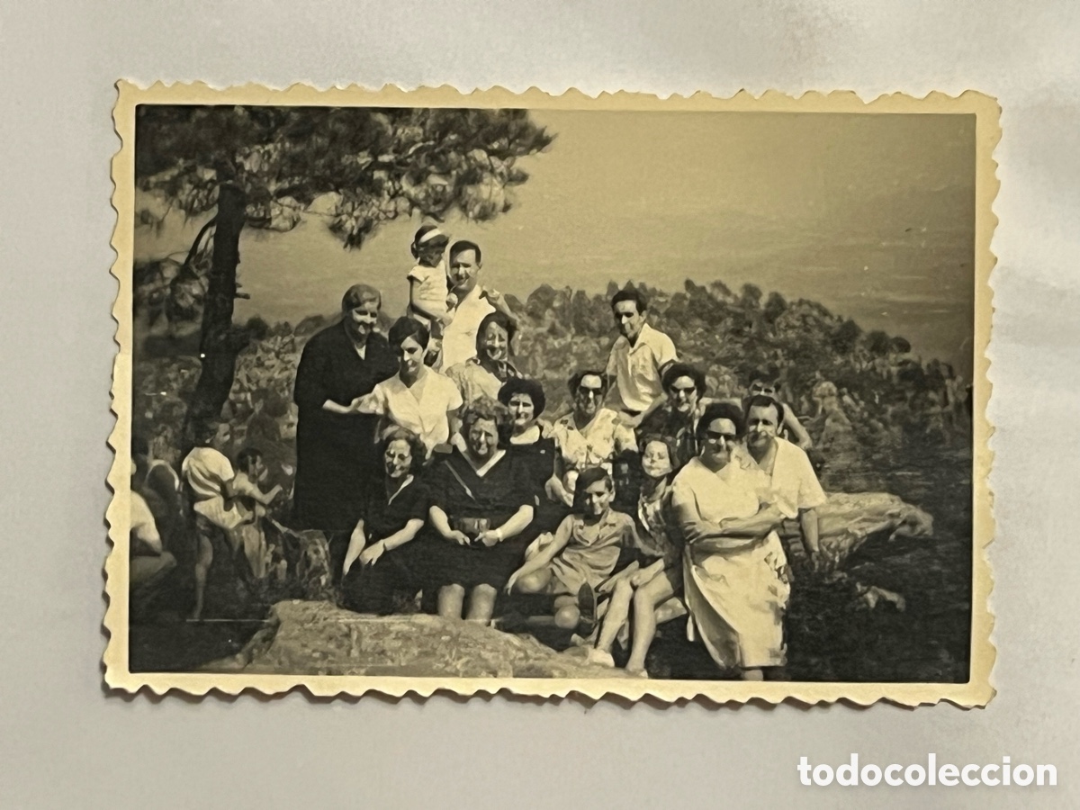 Fotografia antiga: EL GARBI (Valencia) Fotograf&iacute;a En el Mirador un dia de Excursi&oacute;n, Verano de 1961, Medidas: 10 x 7 cm