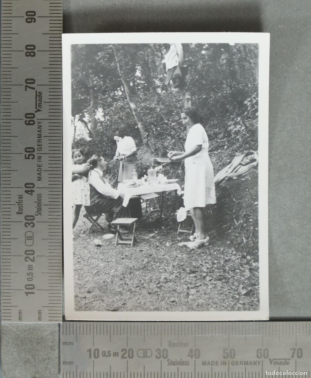 Photographie ancienne: FOTOGRAFIA. Merienda campestre familiar hacia 1940