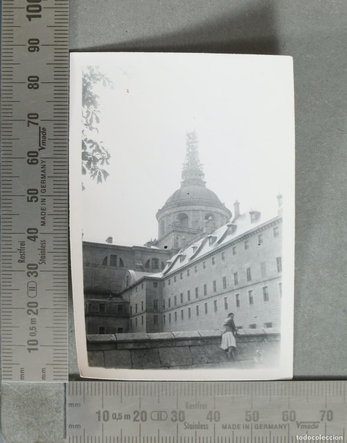 Fotograf&iacute;a antigua: FOTOGRAFIA. El Escorial. RESTAURACION CUPULA hacia 1930